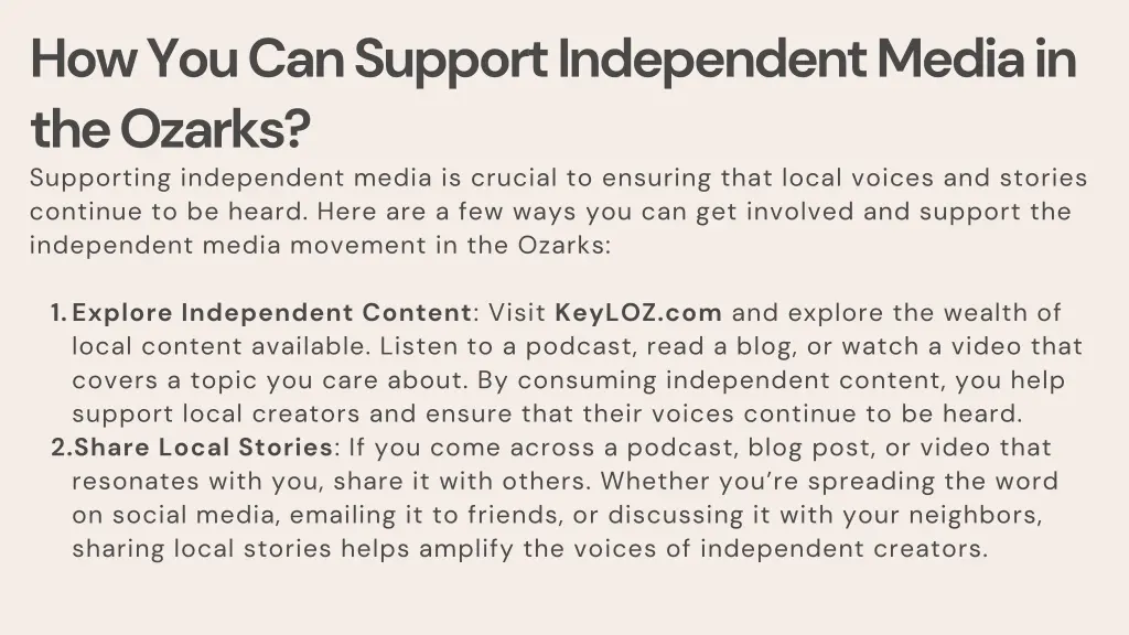 how you can support independent media