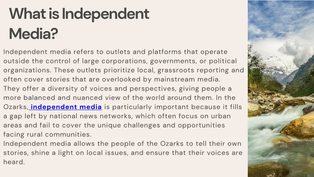 what is independent media