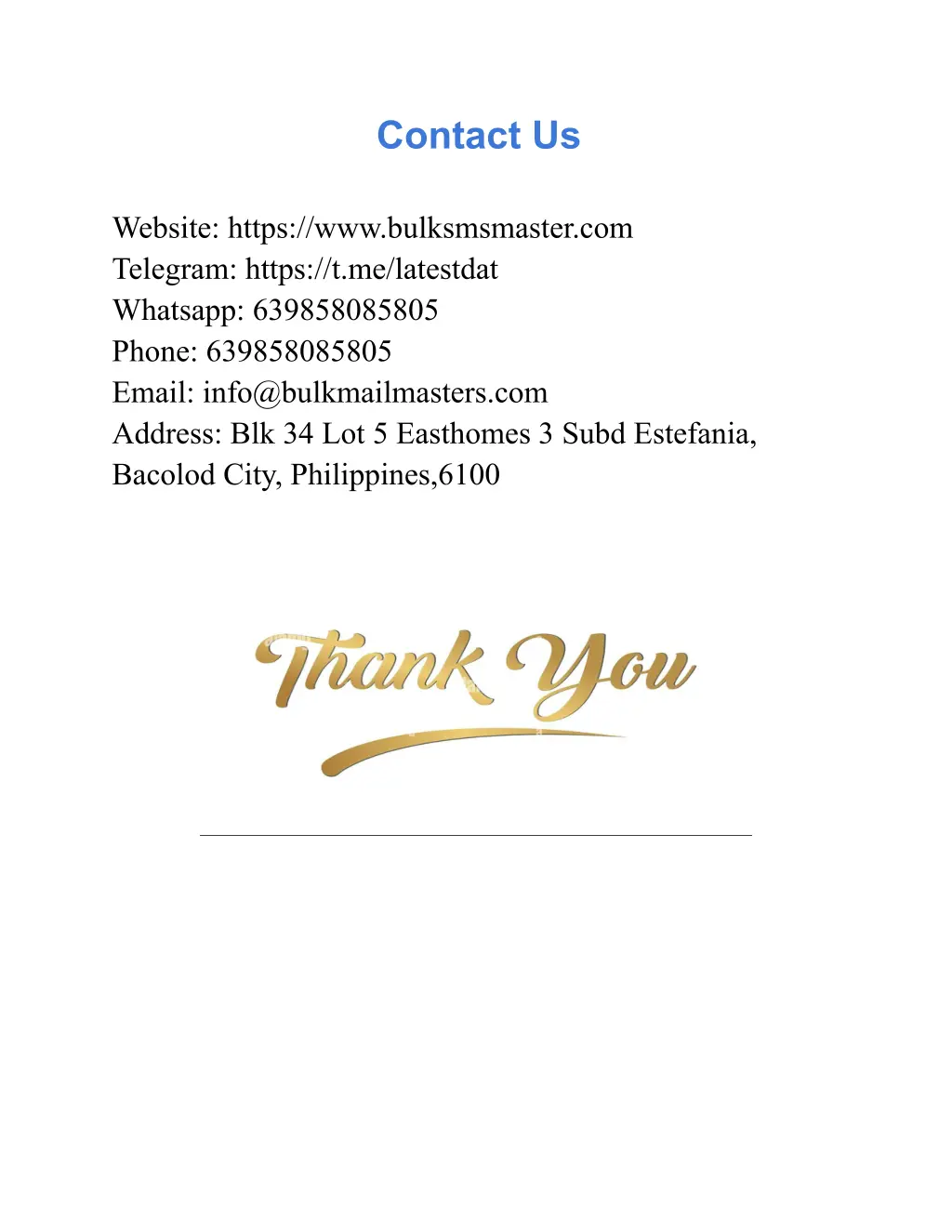 contact us