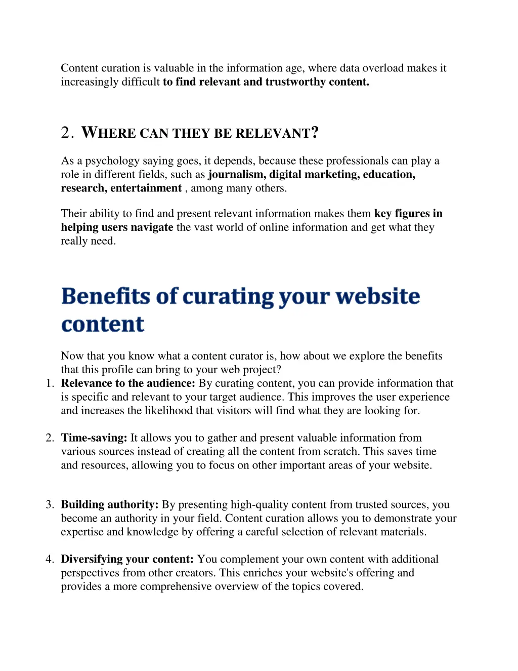 content curation is valuable in the information