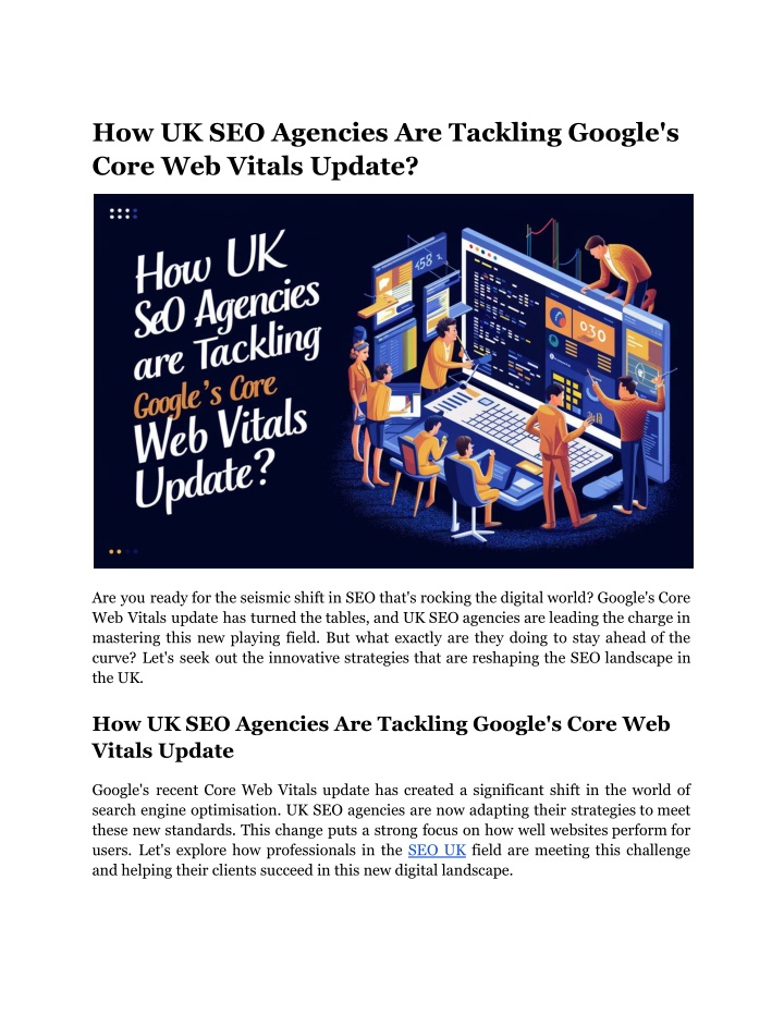 how uk seo agencies are tackling google s core