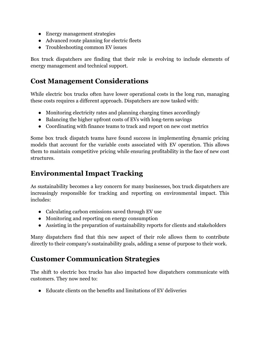 energy management strategies advanced route