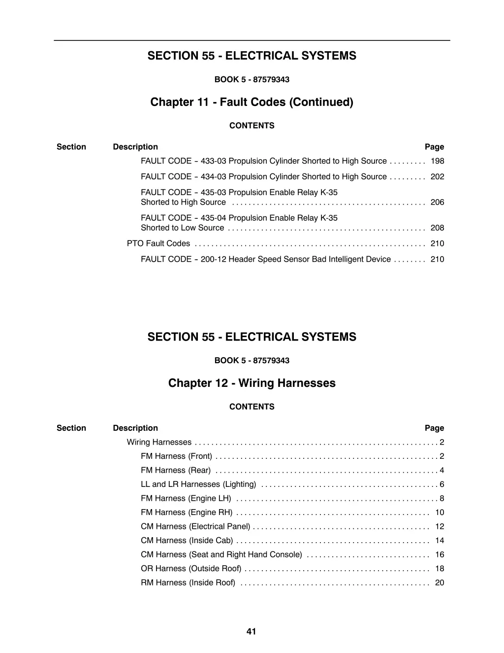 section 55 electrical systems 14