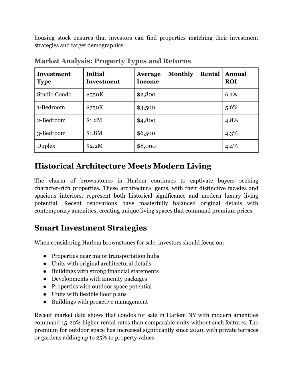 housing stock ensures that investors can find