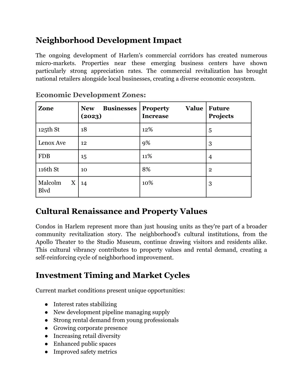 neighborhood development impact