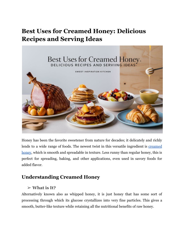 best uses for creamed honey delicious recipes