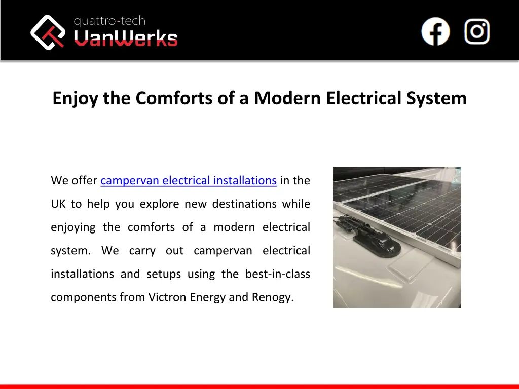 enjoy the comforts of a modern electrical system