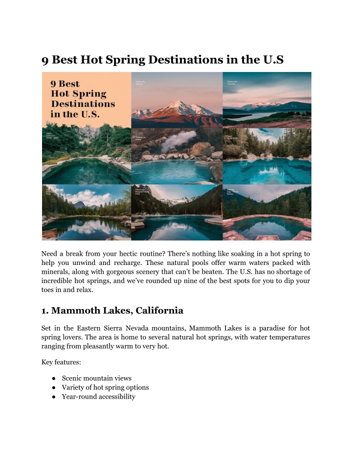 9 best hot spring destinations in the u s