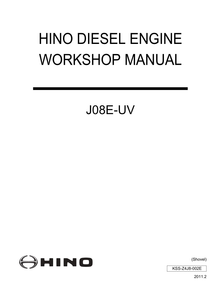 hino diesel engine workshop manual