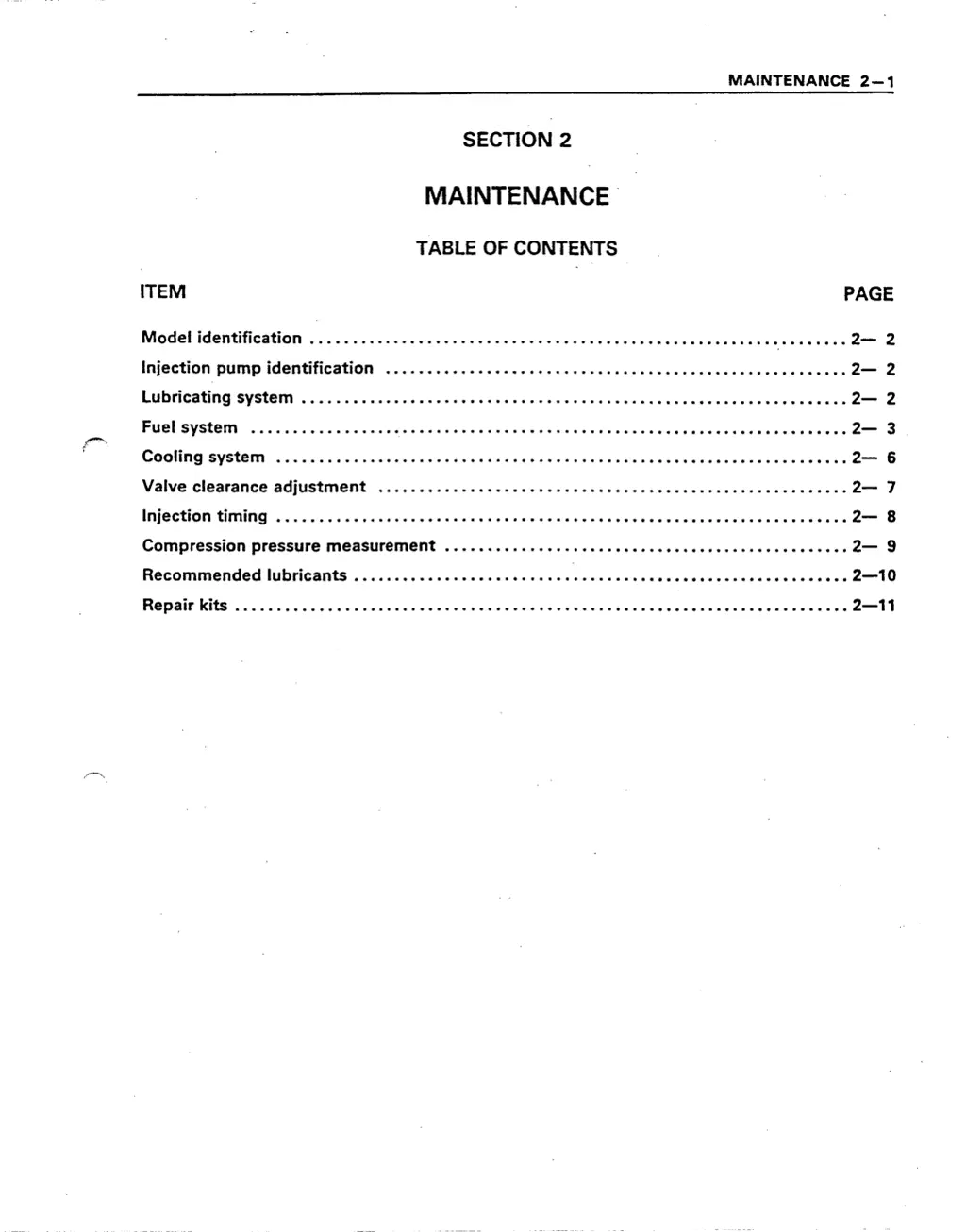 maintenance 2 1