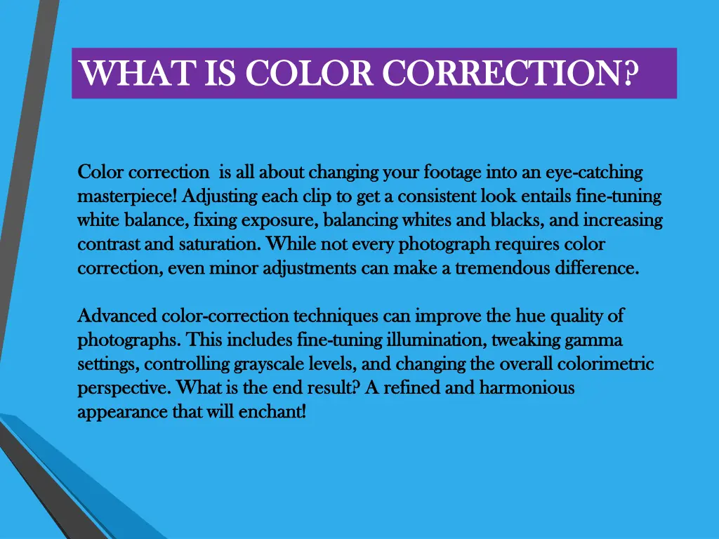 what is color correction what is color correction