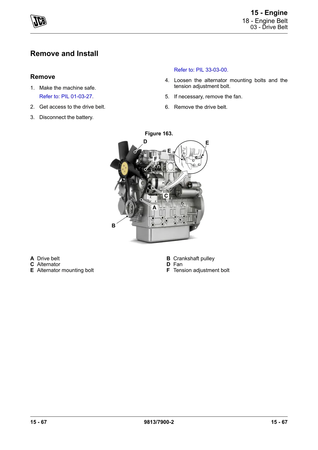 15 engine 18 engine belt 03 drive belt 1