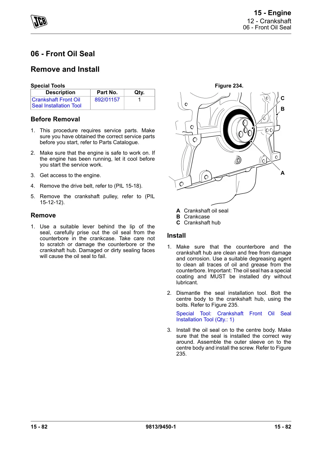 15 engine 12 crankshaft 06 front oil seal