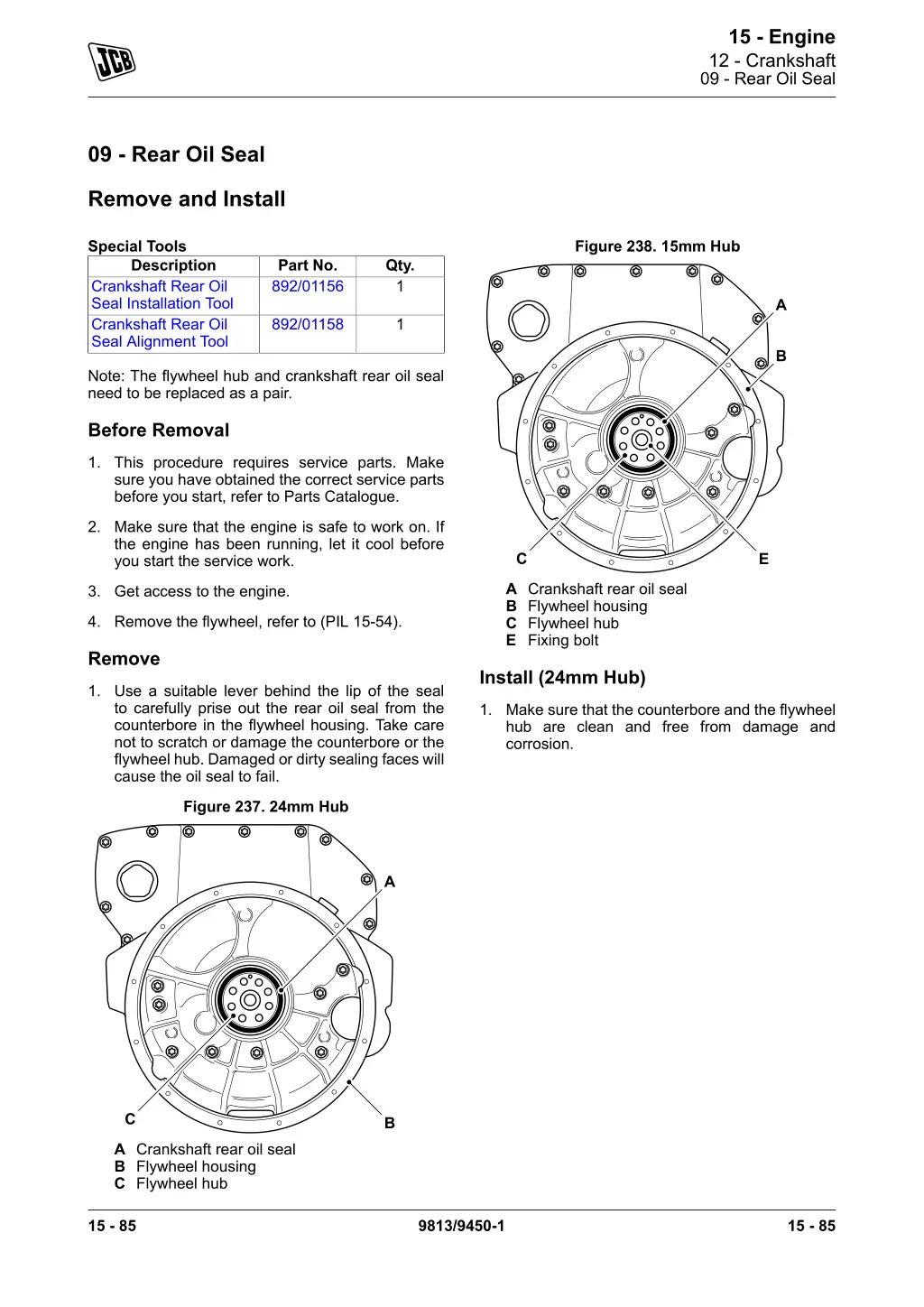 15 engine 12 crankshaft 09 rear oil seal