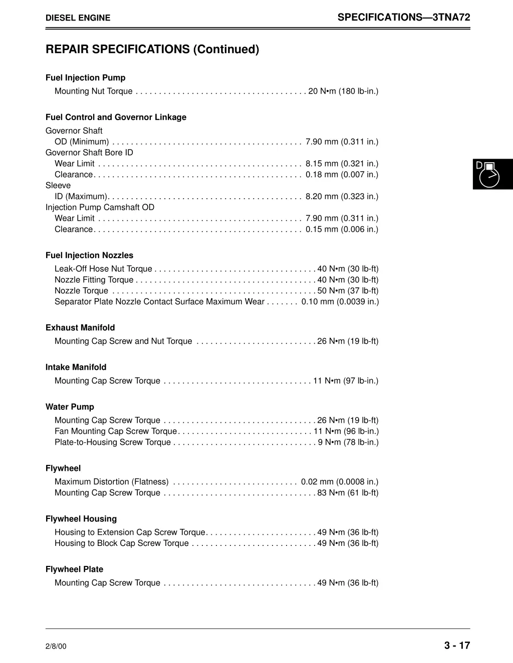 specifications 3tna72 3