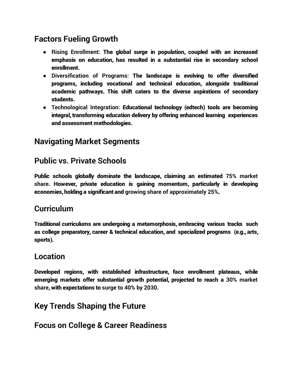 factors fueling growth