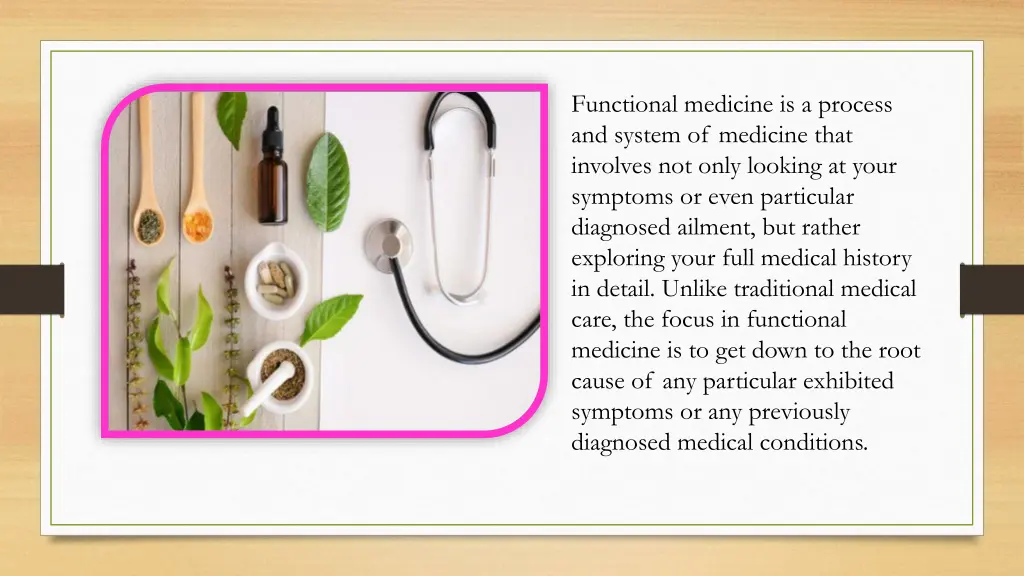 functional medicine is a process and system