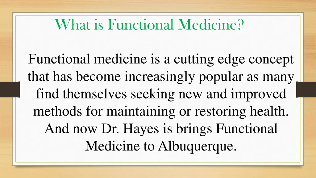 what is functional medicine