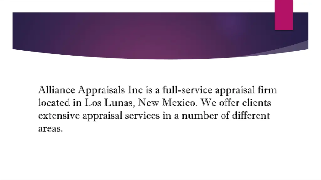 alliance appraisals inc is a full service