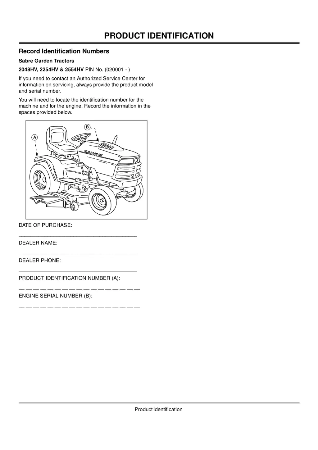 product identification