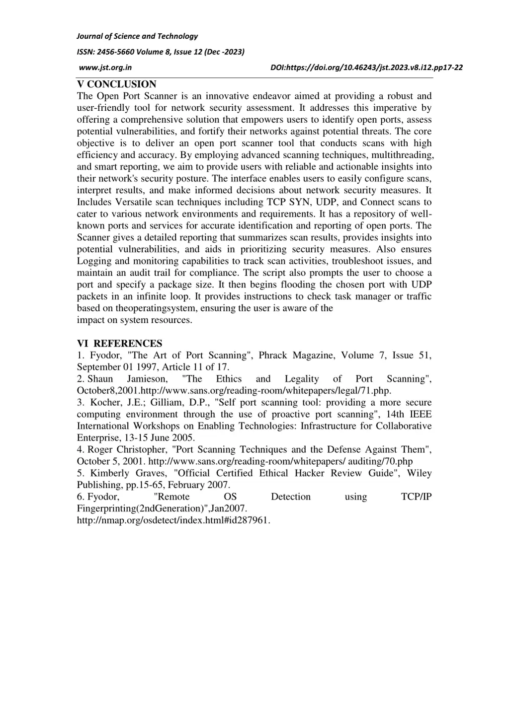 journal of science and technology 5