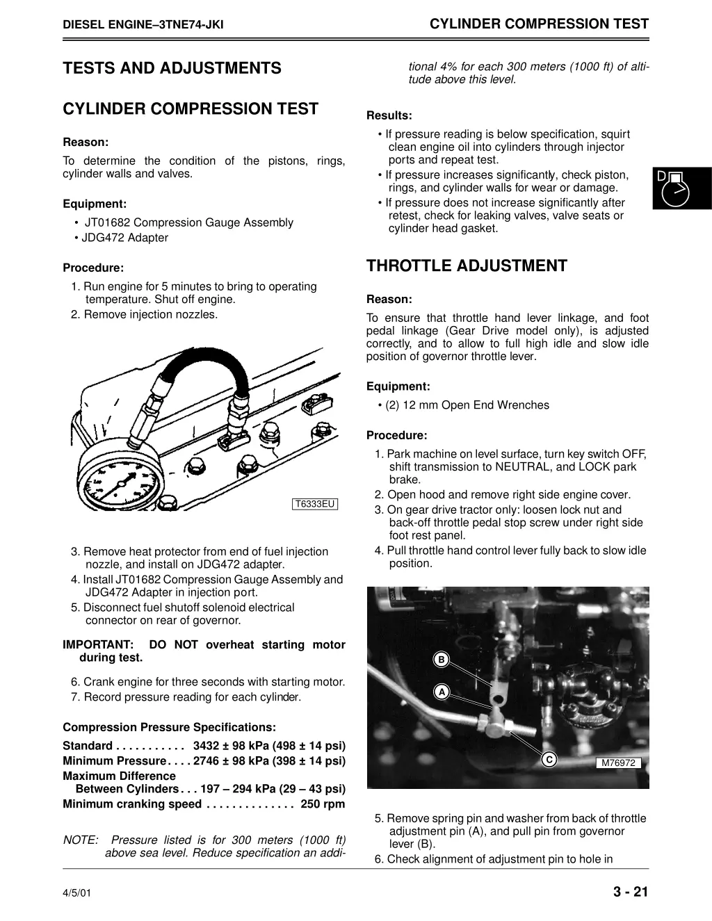 cylinder compression test