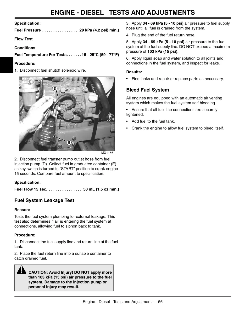 engine diesel tests and adjustments 12