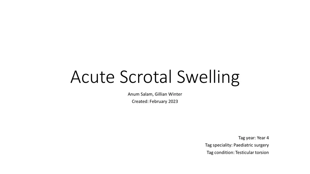 acute scrotal swelling