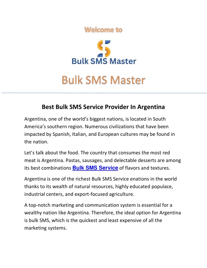 best bulk sms service provider in argentina