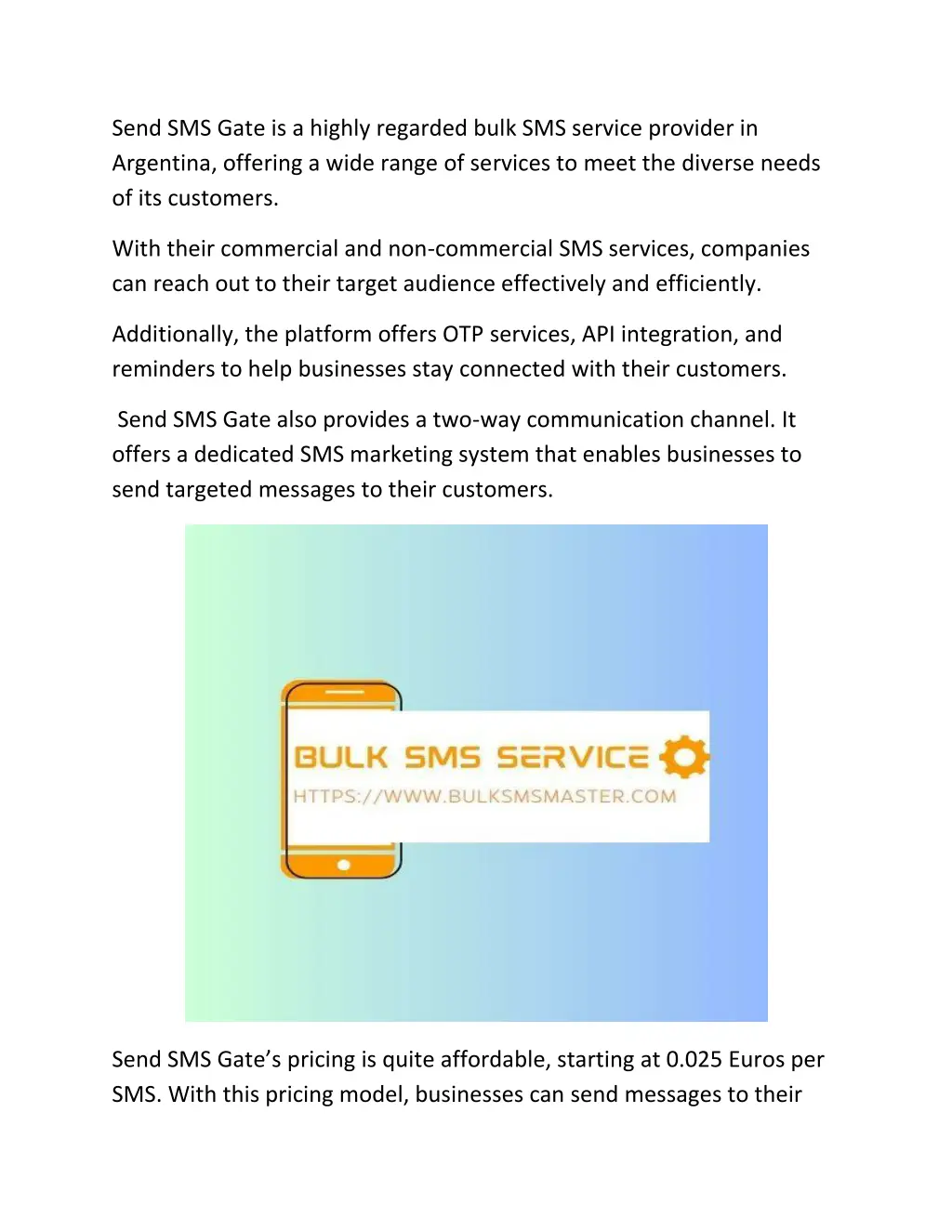 send sms gate is a highly regarded bulk