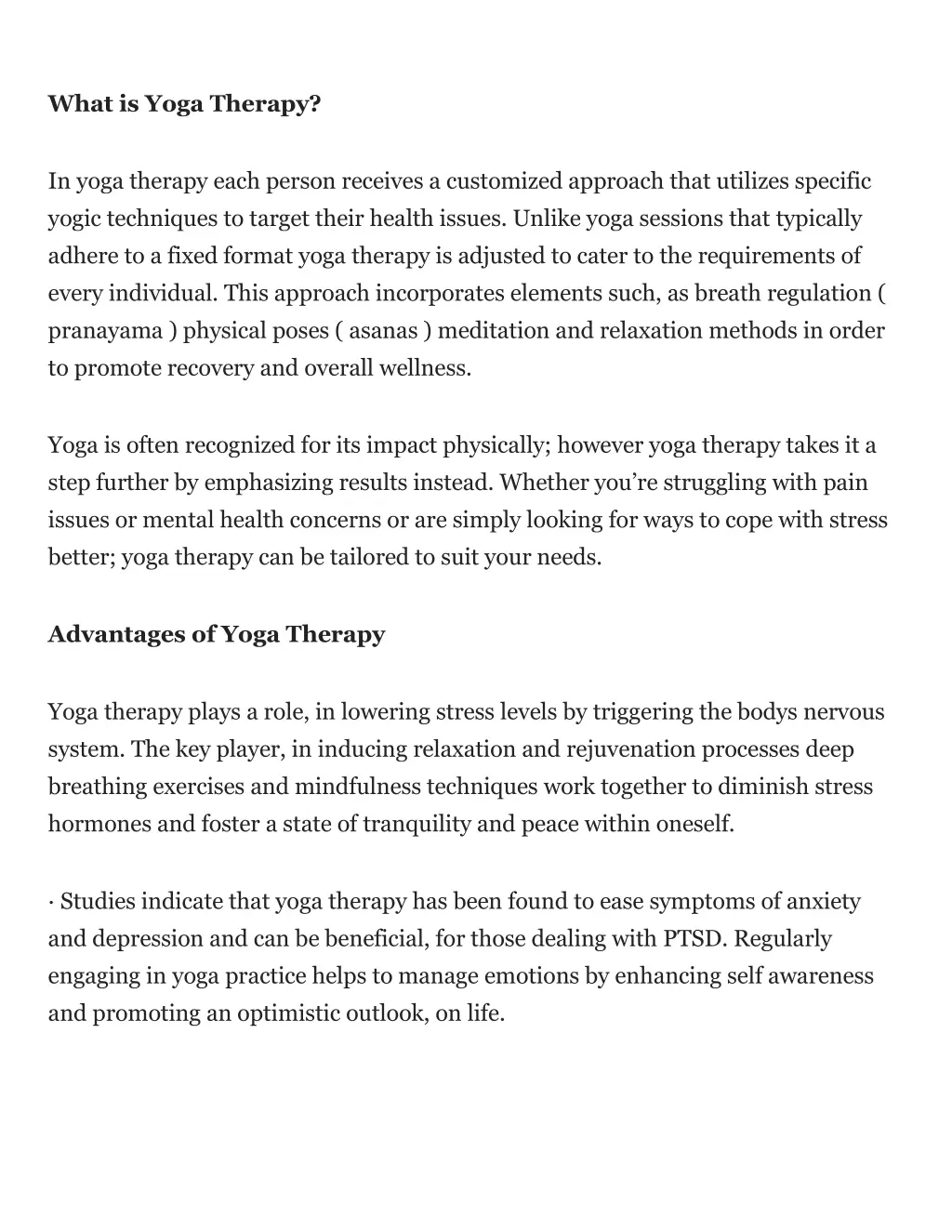 what is yoga therapy