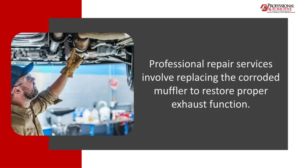 professional repair services involve replacing