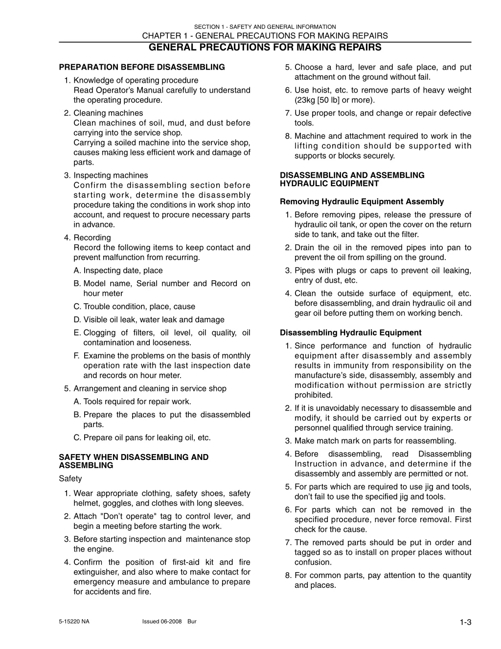 section 1 safety and general information 6