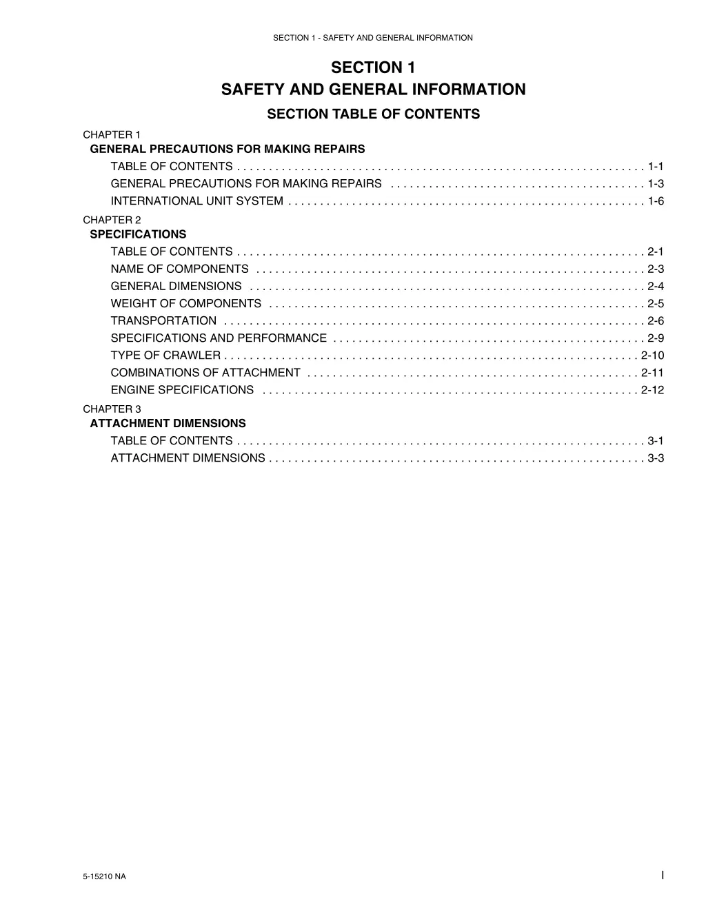 section 1 safety and general information