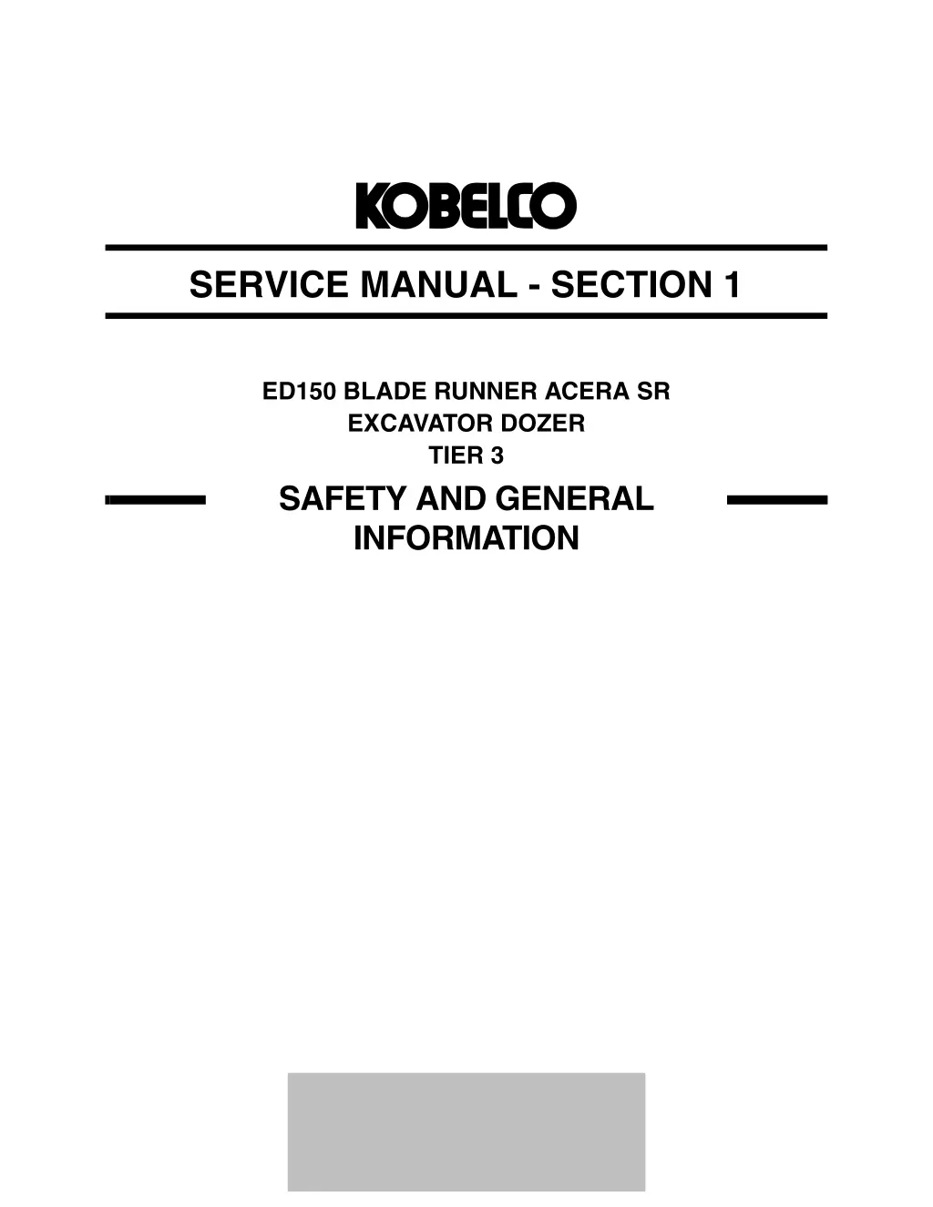 service manual section 1