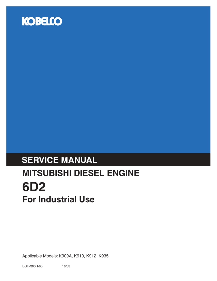 service manual mitsubishi diesel engine