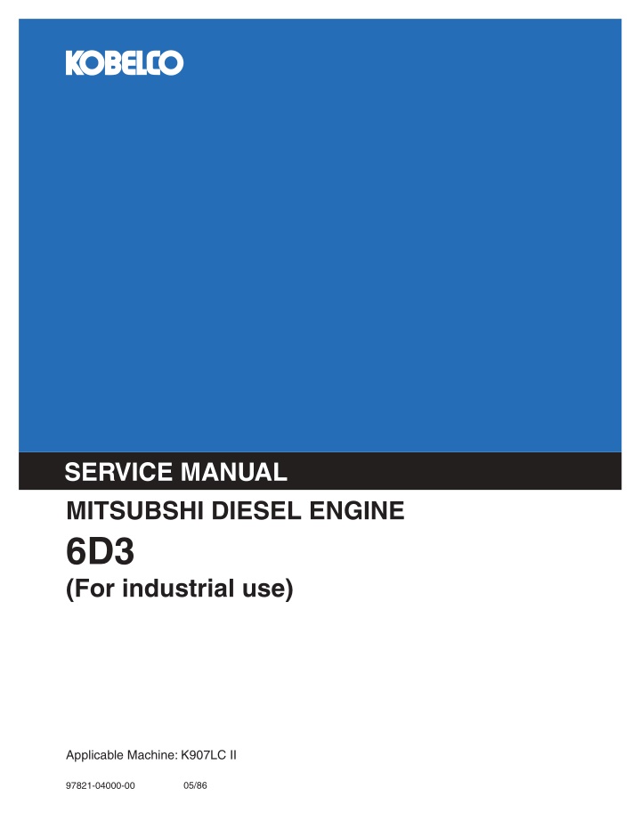 service manual mitsubshi diesel engine