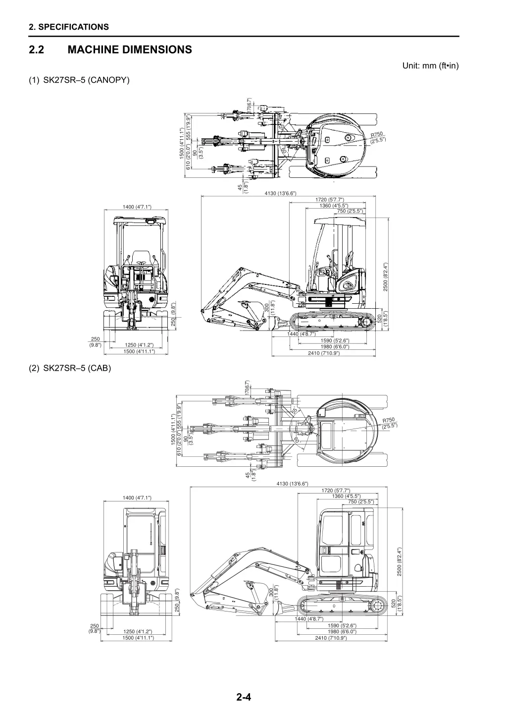 2 specifications 2