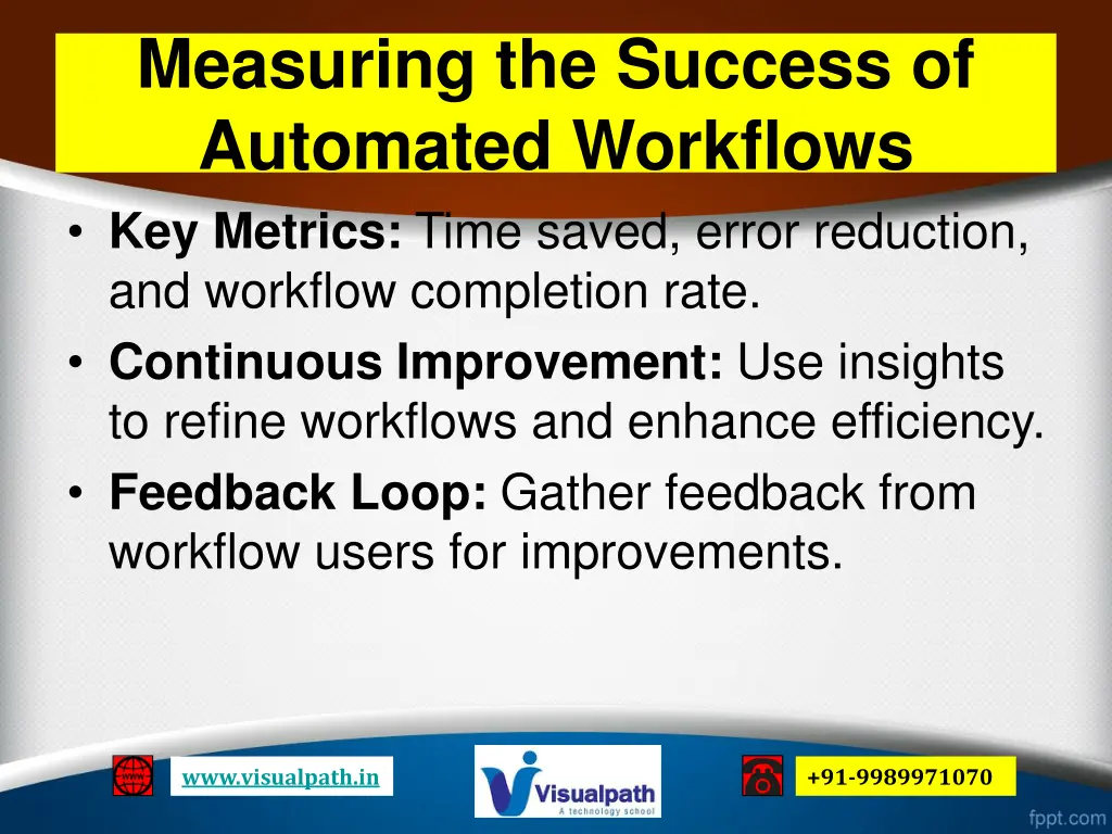 measuring the success of automated workflows