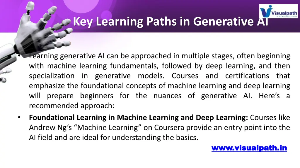 key learning paths in generative ai