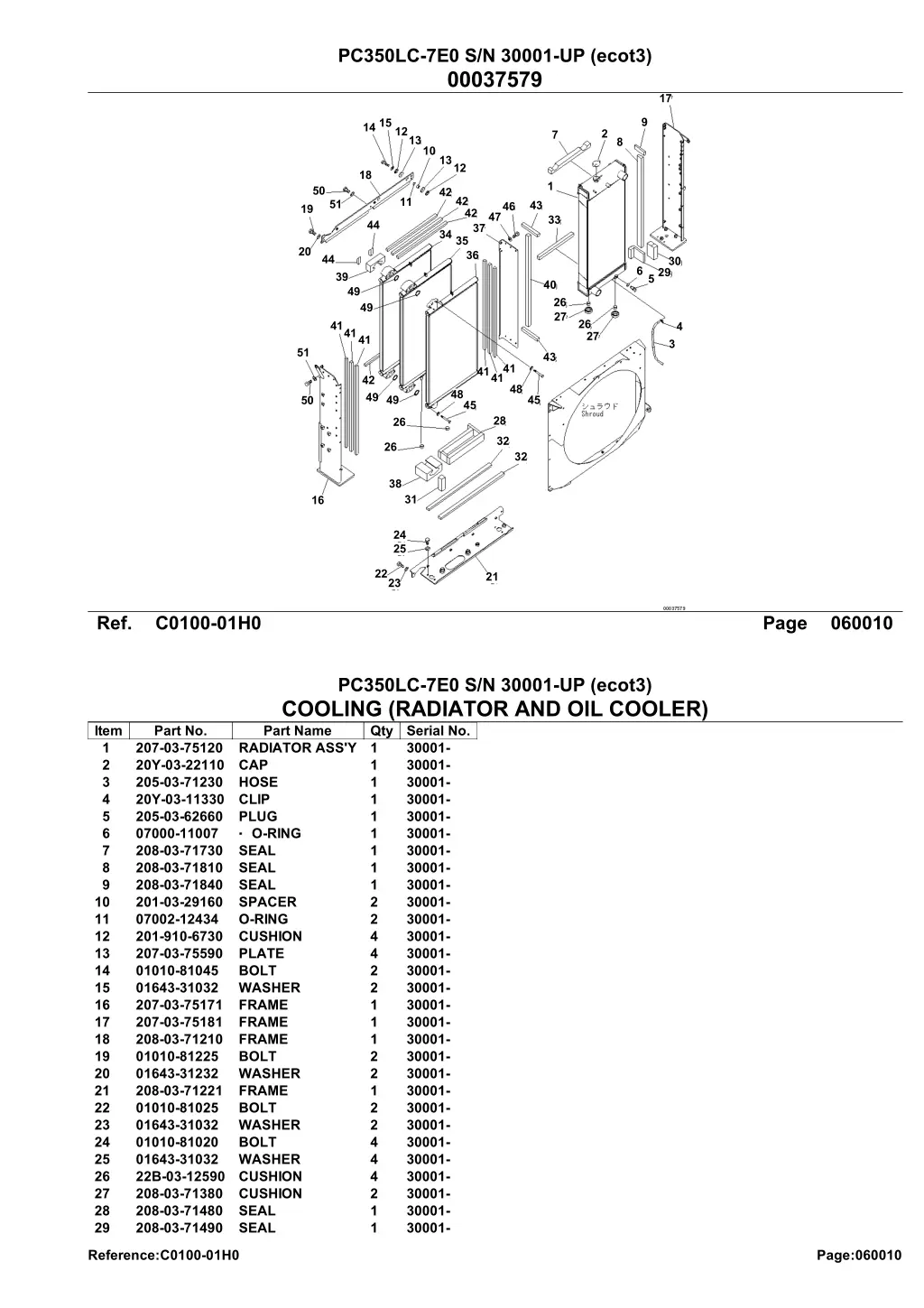 pc350lc 7e0 s n 30001 up ecot3 00037579