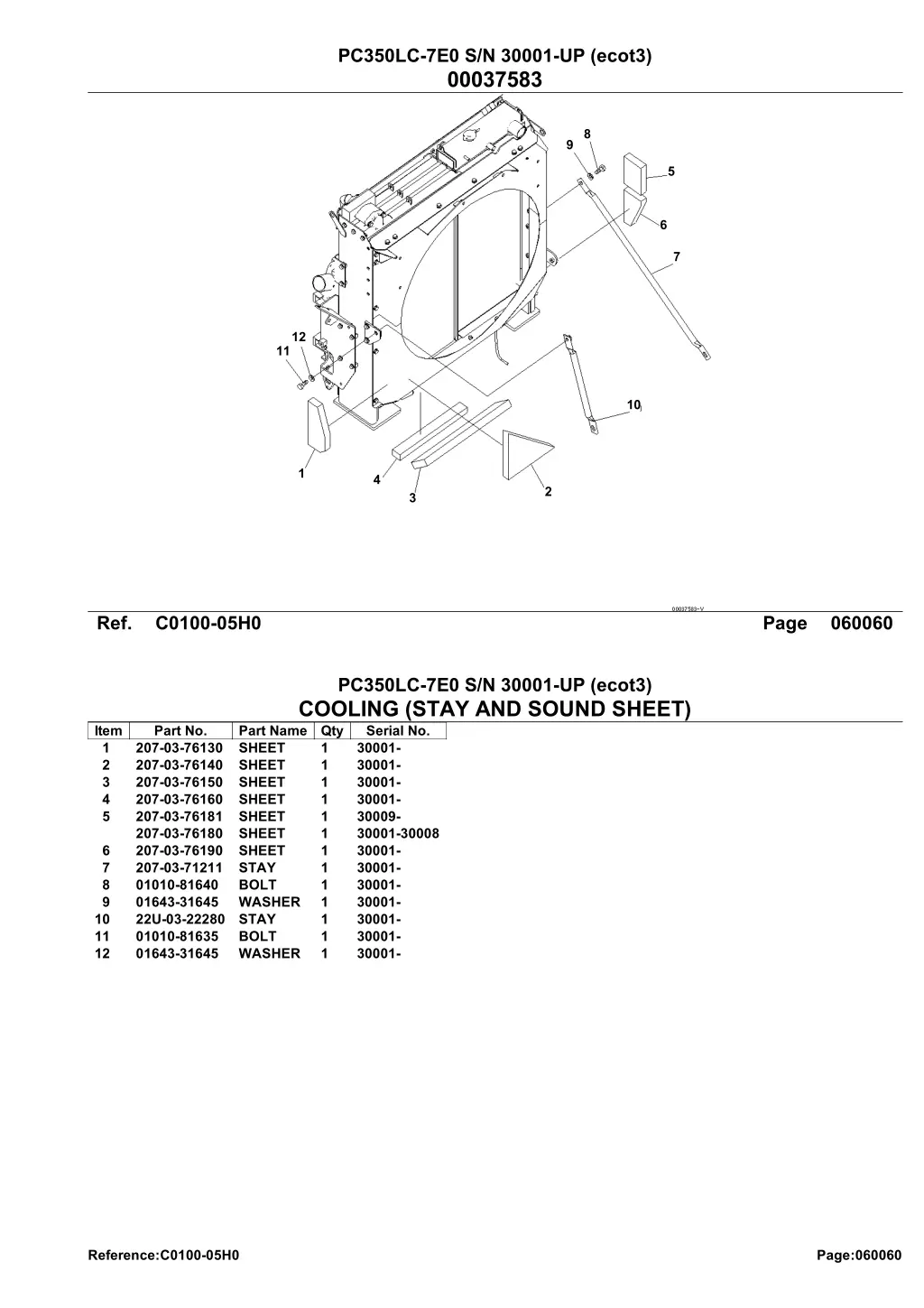 pc350lc 7e0 s n 30001 up ecot3 00037583