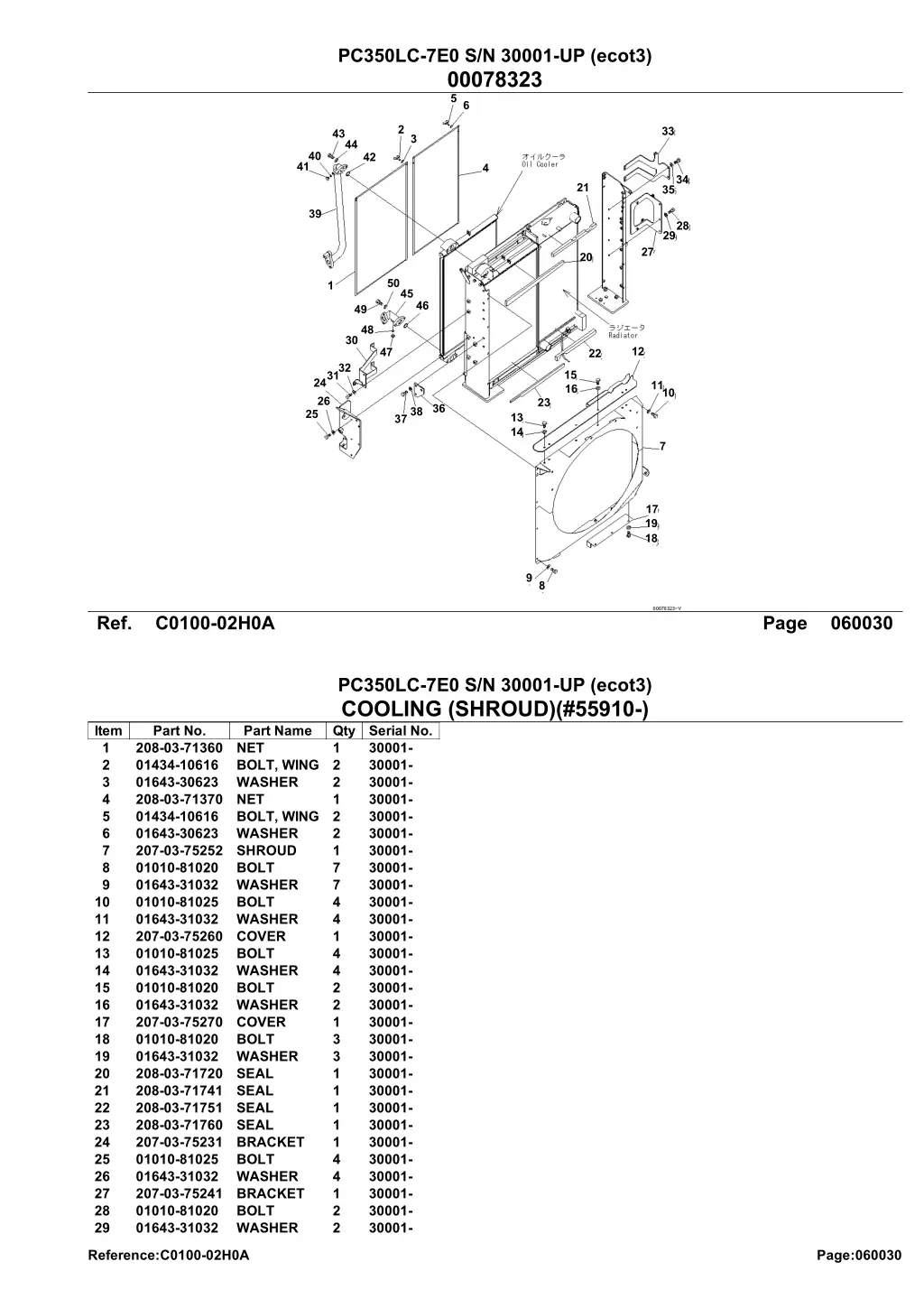 pc350lc 7e0 s n 30001 up ecot3 00078323 56