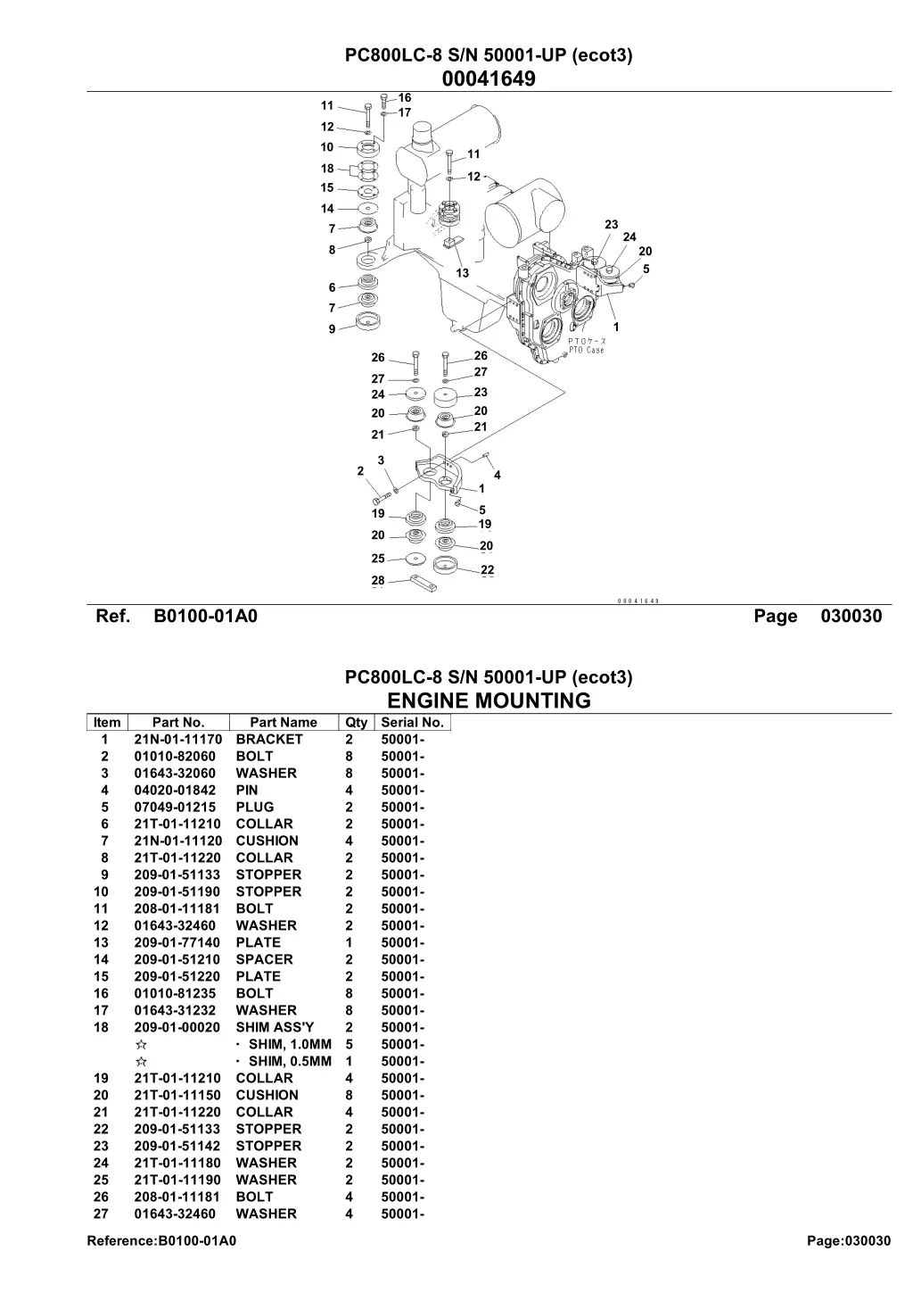 pc800lc 8 s n 50001 up ecot3 00041649 16 17