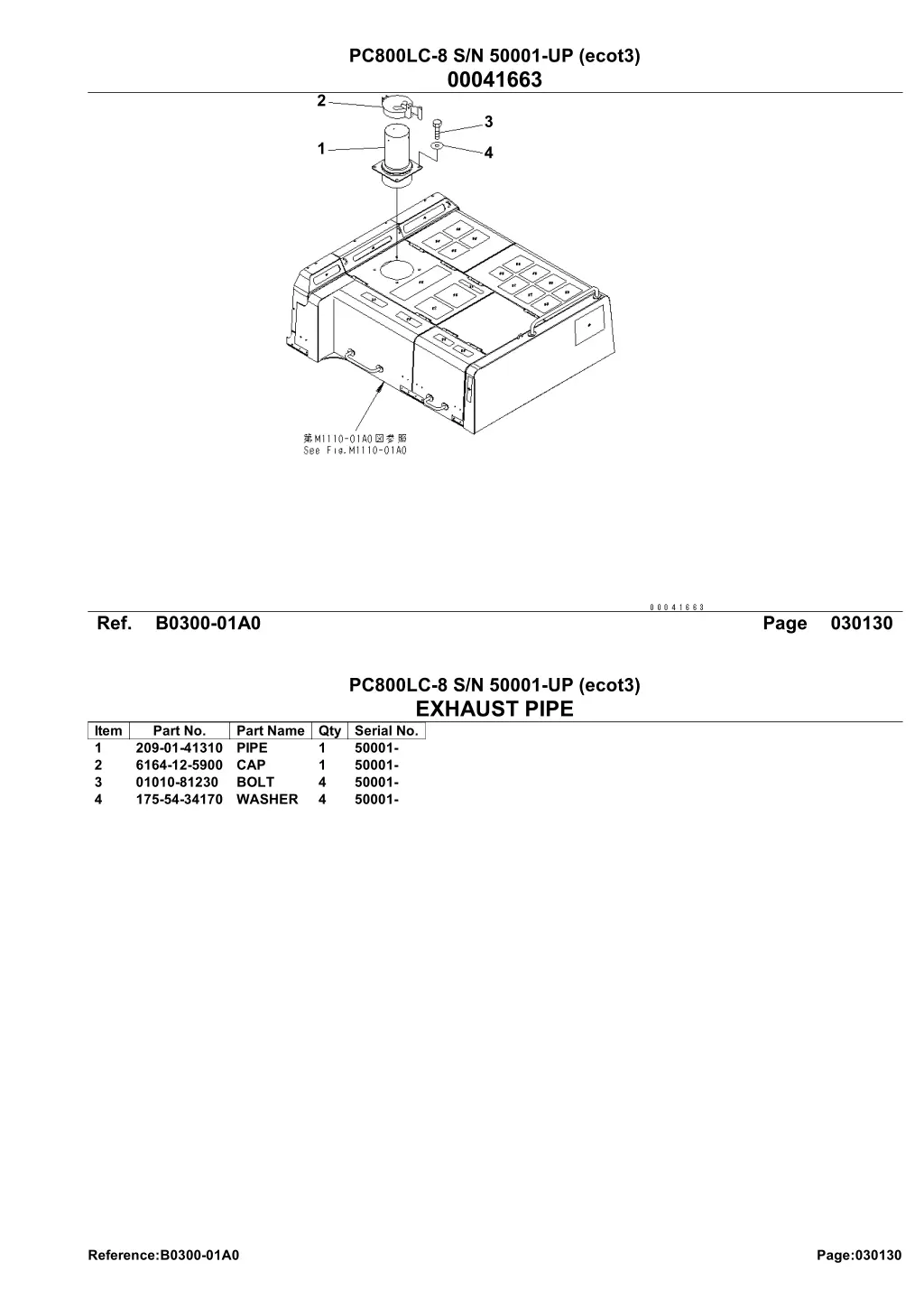 pc800lc 8 s n 50001 up ecot3 00041663