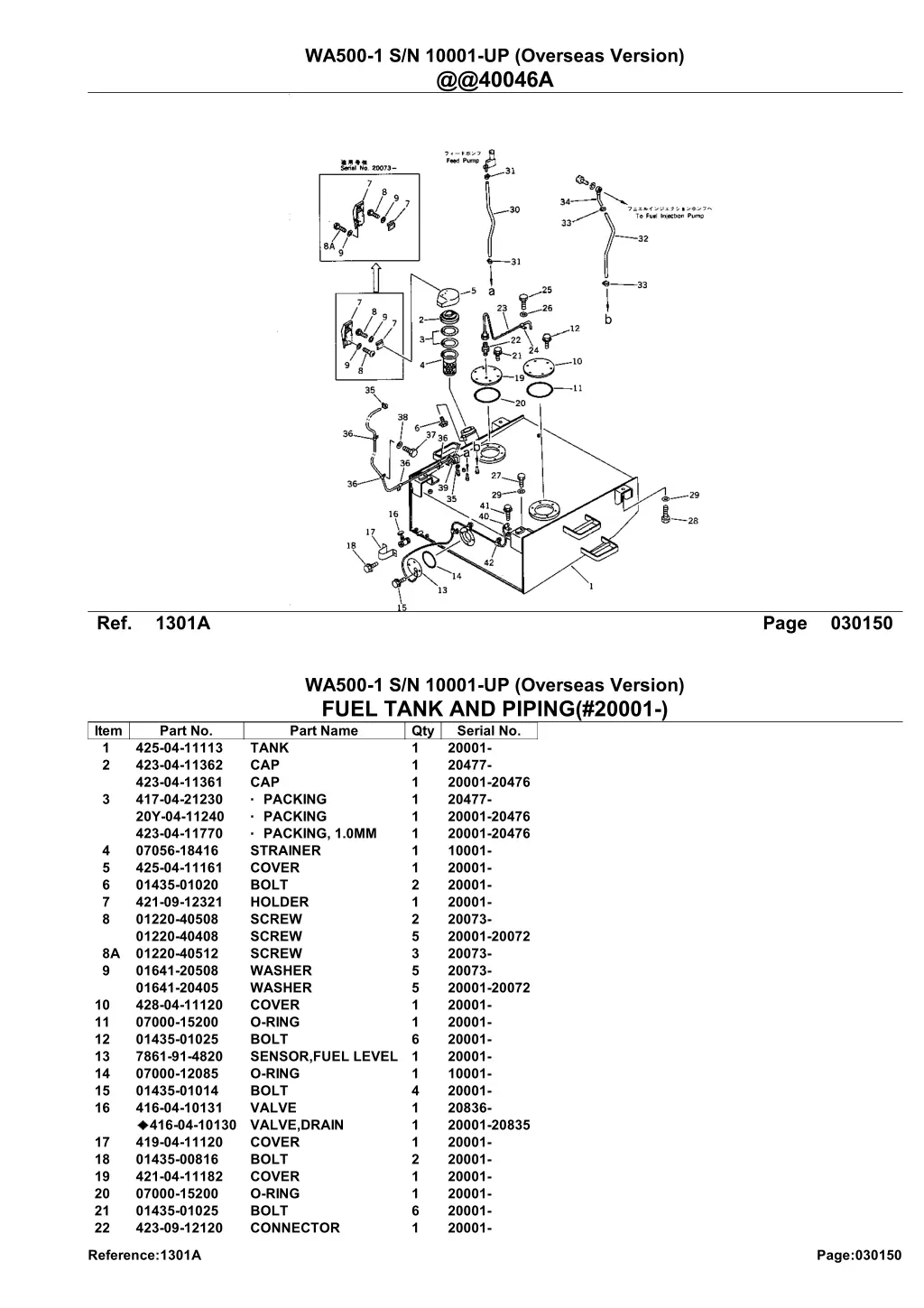 wa500 1 s n 10001 up overseas version @@40046a