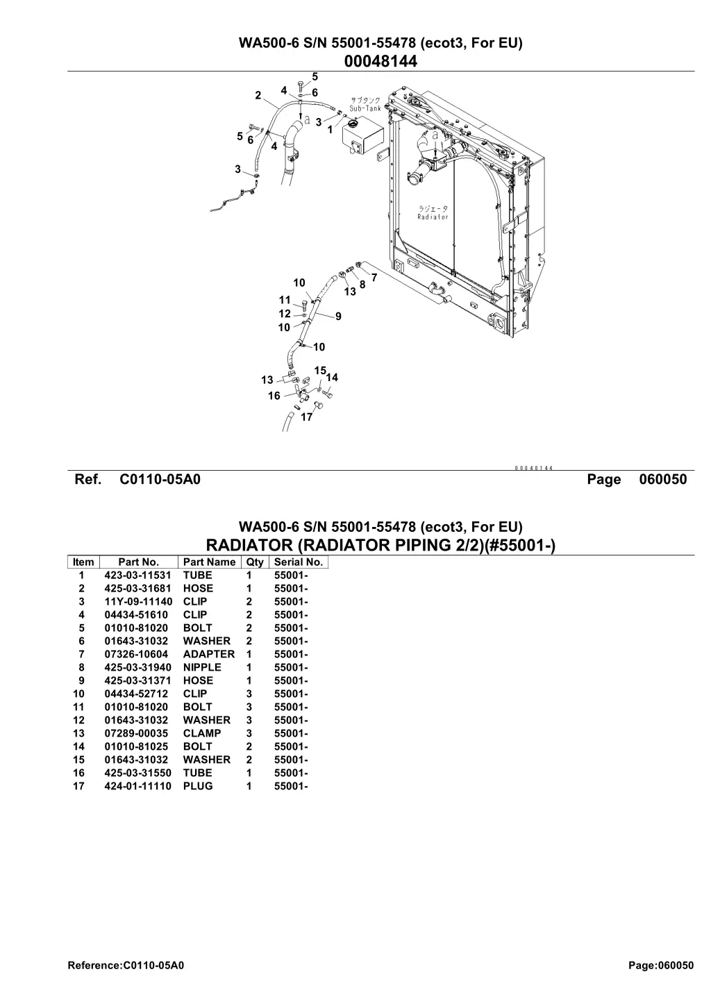 wa500 6 s n 55001 55478 ecot3 for eu 00048144 5 6