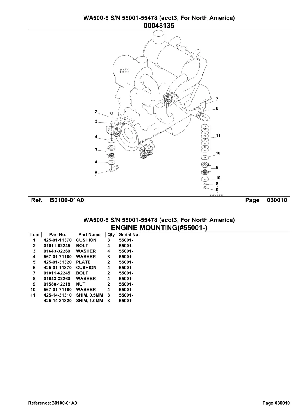 wa500 6 s n 55001 55478 ecot3 for north america 2