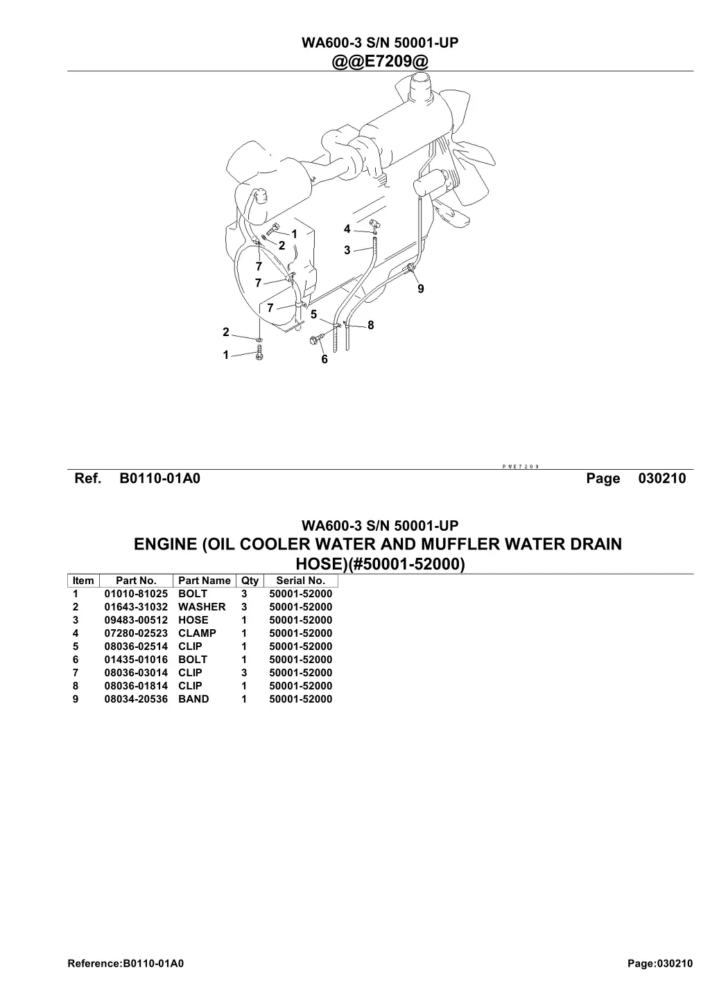 wa600 3 s n 50001 up @@e7209@