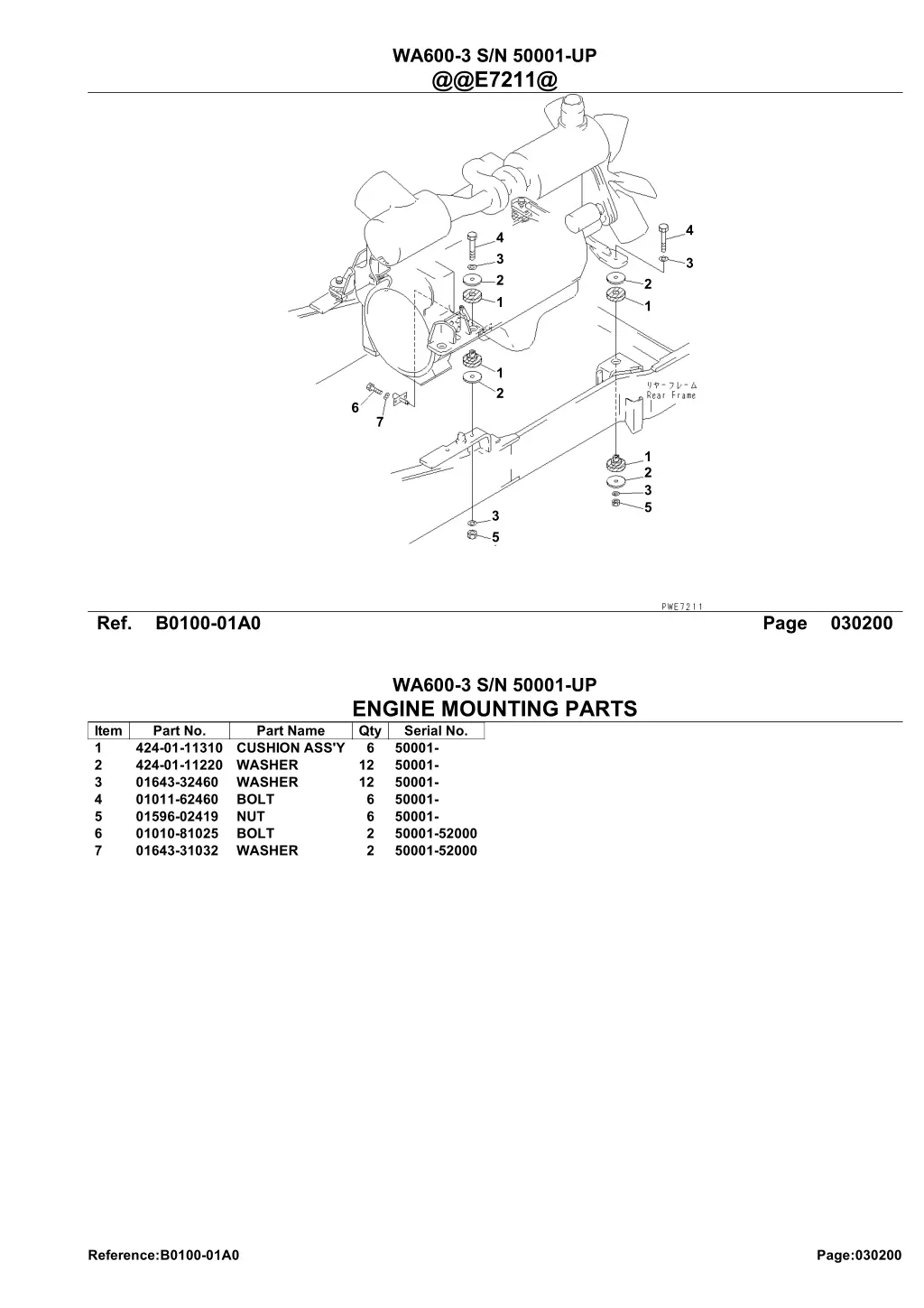 wa600 3 s n 50001 up @@e7211@